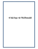 6 bài học từ McDonald