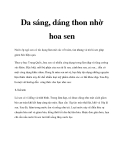 Da sáng, dáng thon nhờ hoa sen