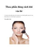 Thoa phấn đúng cách khi vào hè