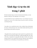 Xinh đẹp và tự tin chỉ trong 1 phút