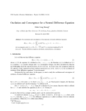 Báo cáo " Oscilation and Convergence for a Neutral Difference Equation "