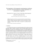 Báo cáo " The dependence of the parametric transformation coefficient of acoustic and optical phonons in doped superlattices on concentration of impurities"