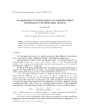 Báo cáo "  An application of random process for controlled object identification with traffic delay problem "