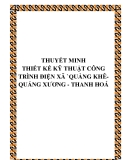 Luận văn: THUYẾT MINH THIẾT KẾ KỸ THUẬT CÔNG TRÌNH ĐIỆN XÃ `QUẢNG KHÊ- QUẢNG XƯƠNG THANH HOÁ