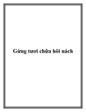 Gừng tươi chữa hôi nách