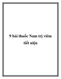 9 bài thuốc Nam trị viêm tiết niệu
