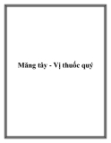 Măng tây - Vị thuốc quý