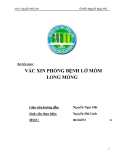 TIỂU LUẬN:VẮC XIN PHÒNG BỆNH LỞ MỒM LONG MÓNG
