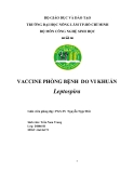 LUẬN VĂN: VACCINE PHÒNG BỆNH DO VI KHUẨN