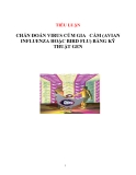 TIỂU LUẬN:  CHẨN ĐOÁN VIRUS CÚM GIA CẦM (AVIAN INFLUENZA HOẶC BIRD FLU) BẰNG KỸ THUẬT GEN