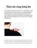 Thỏa sức cùng bóng lăn