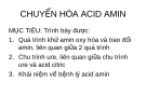 CHUYỂN HÓA ACID AMIN