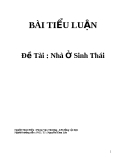 Đề Tài : Nhà Ở Sinh Thái