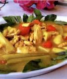 Cà ri gà với chanh và đu đủ