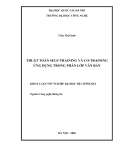 LUẬN VĂN:THUẬT TOÁN SELF-TRAINING VÀ CO-TRAINING ỨNG DỤNG TRONG PHÂN LỚP VĂN BẢN