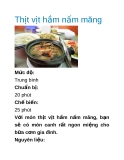 Thịt vịt hầm nấm măng