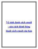 Vệ sinh danh sách email - sáu cách đánh bóng danh sách email của bạn