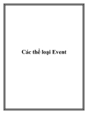 Các thể loại Event