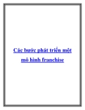 Các bước phát triển một mô hình franchise