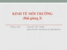 Kinh tế môi trường - Bài giảng 3