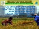 Đề tài: TÁC ĐỘNG CỦA CÔNG NGHIỆP HÓA TỚI SỰ PHÁT TRIỂN KINH TẾ XÃ HỘI CỦA XÃ CẨM PHÚC HUYỆN CẨM GIÀNG, TỈNH HẢI DƯƠNG