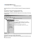 Tài liệu về Cấu hình DHCP Server