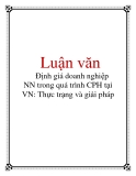  Luận văn: Định giá doanh nghiệp NN trong quá trình CPH tại VN: Thực trạng và giải pháp