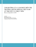 Luận văn: ẢNH HƯỞNG CỦA LẠM PHÁT ĐẾN THỊ TRƯỜNG CHỨNG KHOÁN VIỆT NAM – LÝ THUYẾT VÀ THỰC TIỄN