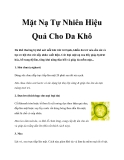 Mặt Nạ Tự Nhiên Hiệu Quả Cho Da Khô