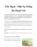 Yến Mạch - Mặt Nạ Trắng Da Tuyệt Vời