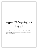 Apple: trống rỗng và vô vị 