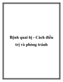 Bệnh quai bị - Cách điều trị và phòng tránh