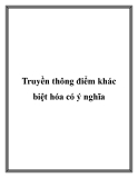 Truyền thông điểm khác biệt hóa có ý nghĩa