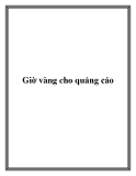 Giờ vàng cho quảng cáo