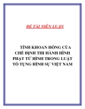 Đề tài niên luận: "Tính khoan hồng của chế định thi hành hình phạt tử hình trong luật tố tụng hình sự Việt Nam"