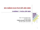 Bài giảng Khai phá dữ liệu web (PGS.TS. Hà Quang Thụy) - Chương  7. Phân lớp web