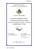 ĐỀ TÀI " KẾ TOÁN CHI PHÍ SẢN XUẤT VÀ TÍNH GIÁ THÀNH SẢN PHẨM TẠI CÔNG TY CỔ PHẦN VẬT LIỆU - XÂY DỰNG 720 THÀNH PHỐ CẦN THƠ "