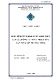 ĐỀ TÀI "  PHÂN TÍCH TÌNH HÌNH XUẤT KHẨU THỦY SẢN CỦA CÔNG TY TRÁCH NHIỆM HỮU HẠN THỦY SẢN PHƯƠNG ĐÔNG "