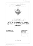 ĐỀ TÀI " PHÂN TÍCH TÌNH HÌNH TÀI CHÍNH TẠI CÔNG TY CỔ PHẦN DƯỢC PHẨM BẾN TRE "