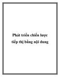 Phát triển chiến lược tiếp thị bằng nội dung
