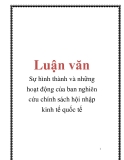 Luận văn: Sự hình thành và những hoạt động của ban nghiên cứu chính sách hội nhập kinh tế quốc tế