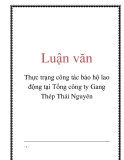 Luận văn: Thực trạng công tác bảo hộ lao động tại Tổng công ty Gang Thép Thái Nguyên