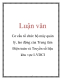 Luận văn: Cơ cấu tổ chức bộ máy quản lý, lao động của Trung tâm Điện toán và Truyền số liệu khu vực I-VDCI