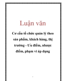 Luận văn: Cơ cấu tổ chức quản lý theo sản phẩm, khách hàng, thị trường - Ưu điểm, nhược điểm, phạm vi áp dụng