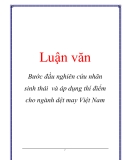 Luận văn: Bước đầu nghiên cứu nhãn sinh thái và áp dụng thí điểm cho ngành dệt may Việt Nam