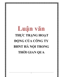 Luận văn: THỰC TRẠNG HOẠT ĐỘNG CỦA CÔNG TY BHNT HÀ NỘI TRONG THỜI GIAN QUA