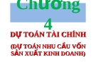 Chương 4:Dự toán tài chính