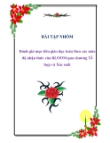Tiểu luận:Đánh giá mục tiêu giáo dục toán theo các mức độ nhận thức của BLOOM qua chương Tỗ hợp và Xác suất
