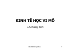 Bài giảng Kinh tế học vi mô - Lê Khương Ninh