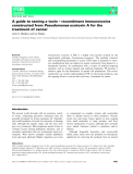 Báo cáo khoa học:  A guide to taming a toxin – recombinant immunotoxins constructed from Pseudomonas exotoxin A for the treatment of cancer